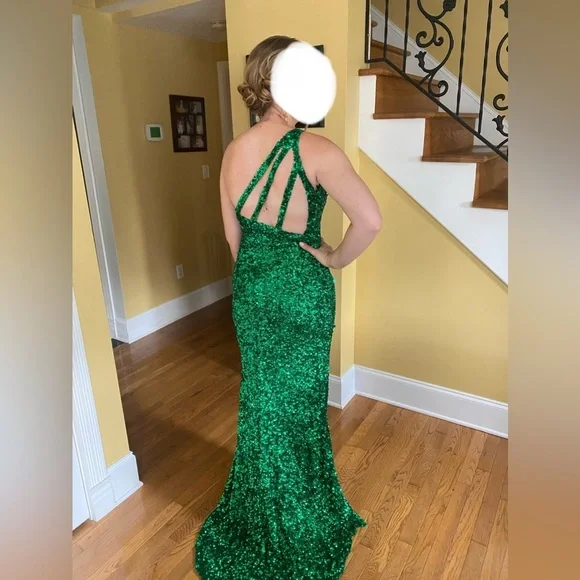 strapless open back dress Sherri Hill 55163 77-1019 / Emerald / 16 main image 0